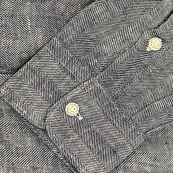 NWT 🇫🇷 Les Canebiers Men’s Linen Chevron Shirt - Picture 5 of 9